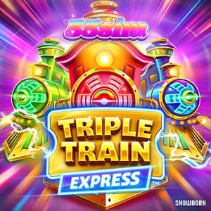 Interface do jogo de slot Triple Train Express com tema cyberpunk